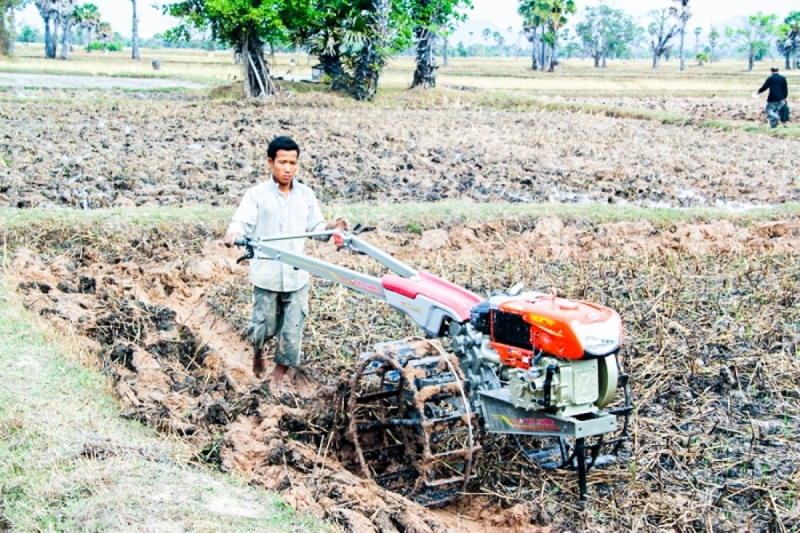 Rice farming in Cambodia is becoming increasingly mechanized. Khmer Times